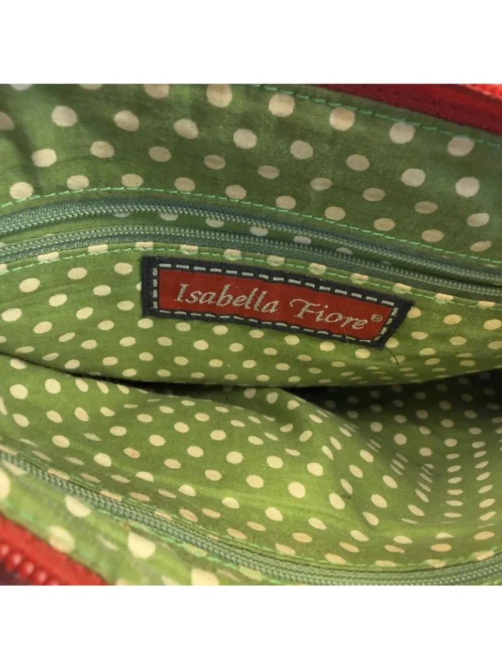Isabella Fiore Pedal Pusher Leather Handbag Floral Embroidered Vintage Purse